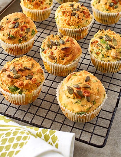 Spinach and Gouda Cheese muffins